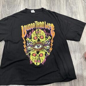 BLUE RIDGE ROCK FEST 2023 T Shirt Size 2XL  Skull Bones Eye Amazing Lineup! Blk